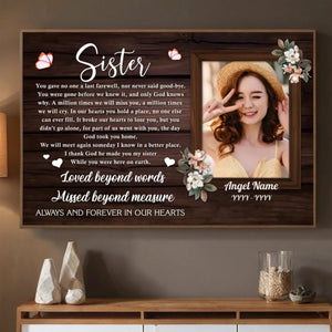 Your Sister, Your Angel – A Personalized Tribute for a Beloved Soul - 89Prints