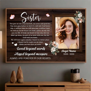 Your Sister, Your Angel – A Personalized Tribute for a Beloved Soul - 89Prints