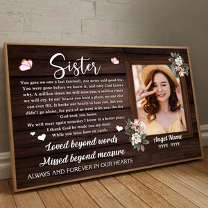 Your Sister, Your Angel – A Personalized Tribute for a Beloved Soul - 89Prints