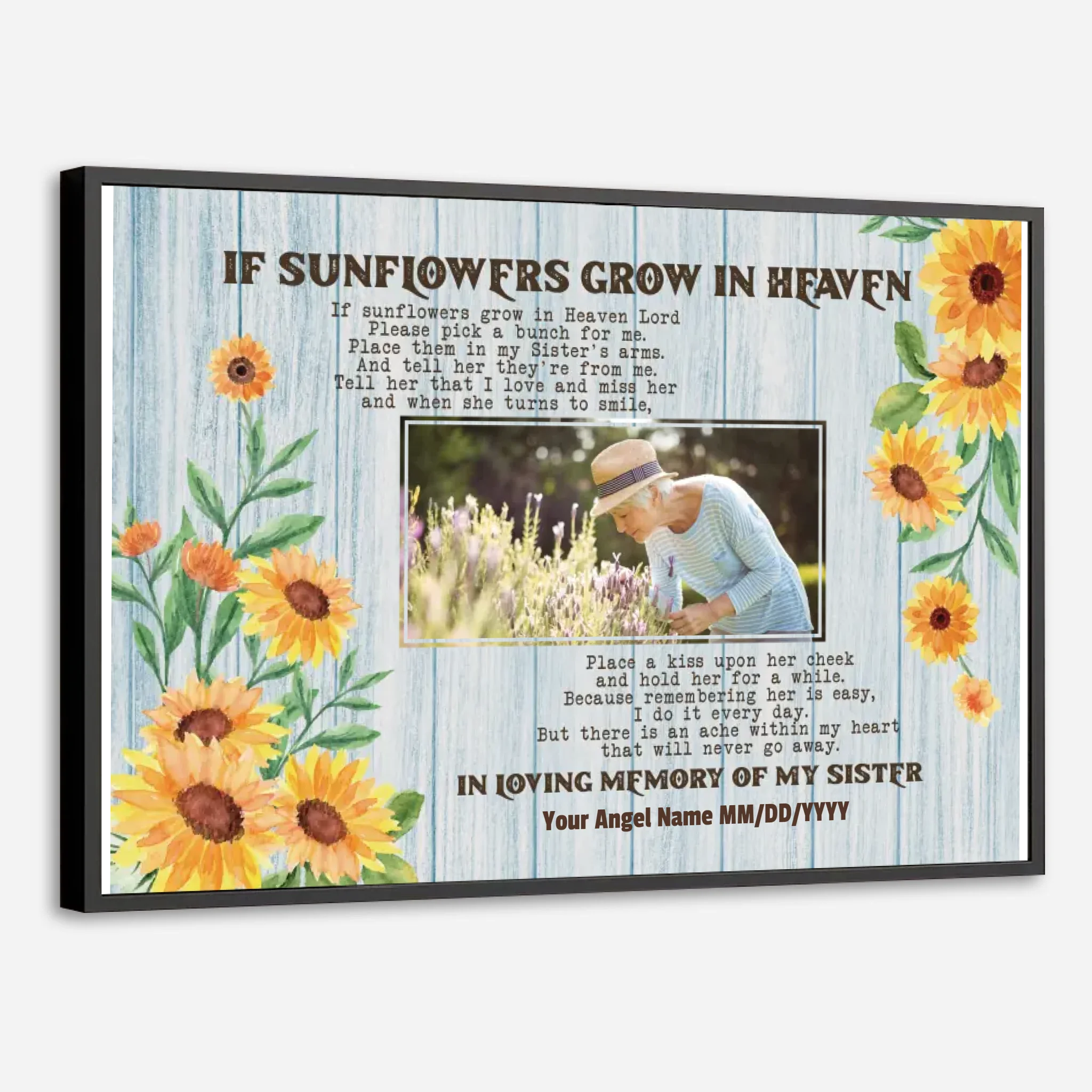 Personalized In Loving Memory Poster for Sister – A Gentle Tribute of Love - 89Prints