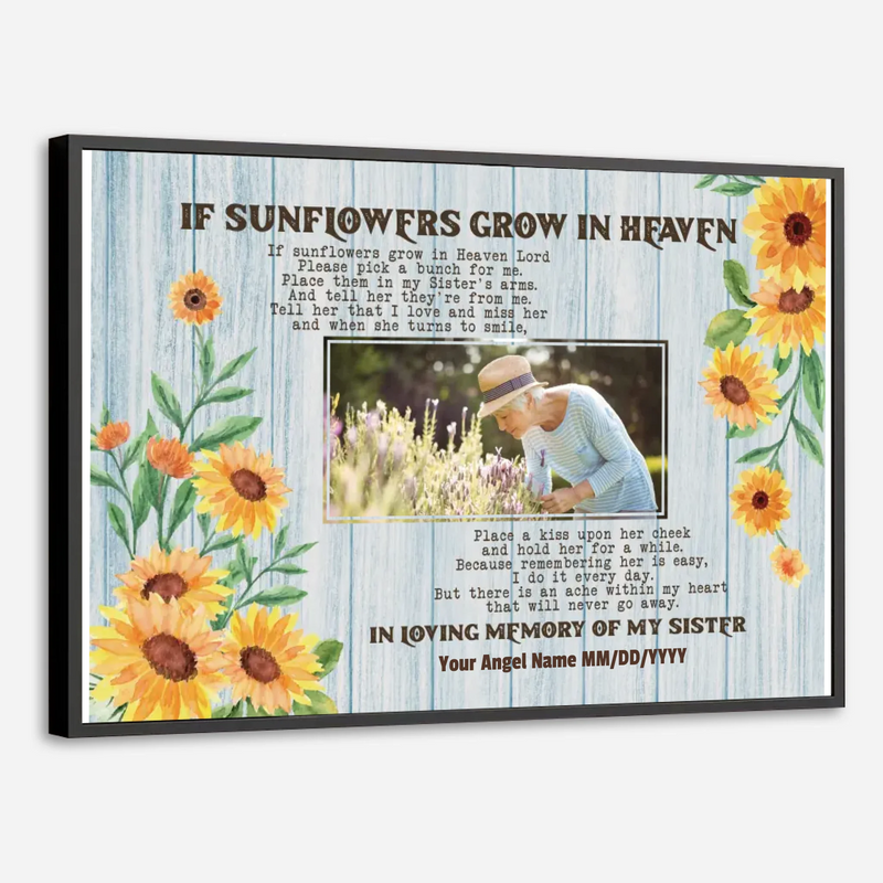 Personalized In Loving Memory Poster for Sister – A Gentle Tribute of Love - 89Prints