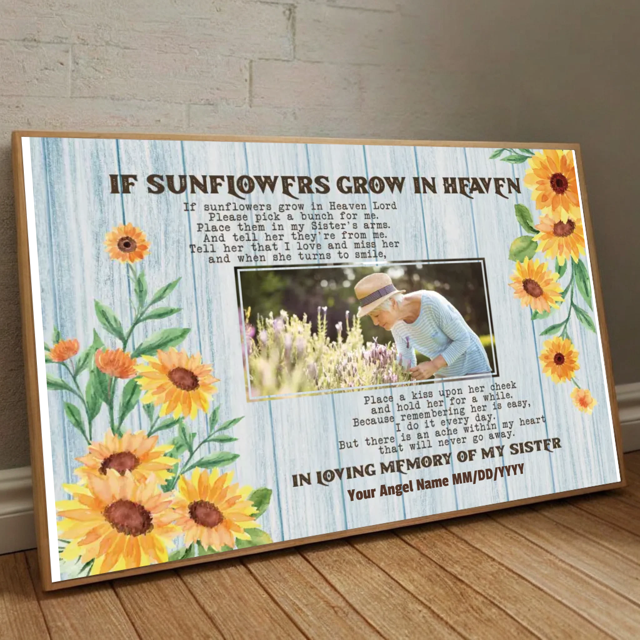 Personalized In Loving Memory Poster for Sister – A Gentle Tribute of Love - 89Prints