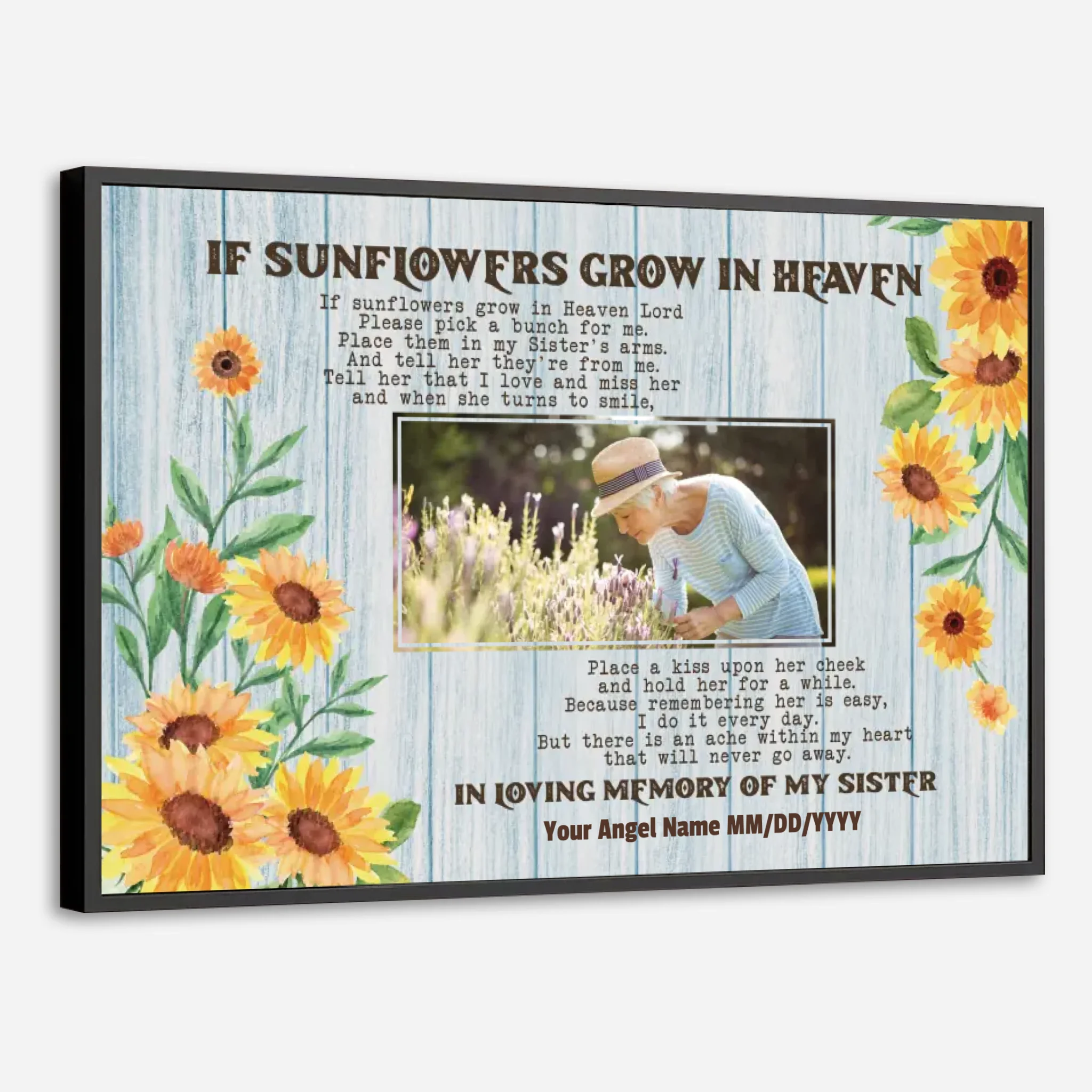 Personalized In Loving Memory Poster for Sister – A Gentle Tribute of Love - 89Prints