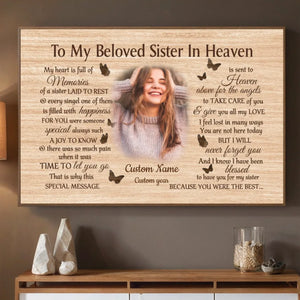 Customizable Poster – In Loving Memory of a Sister in Heaven - 89Prints