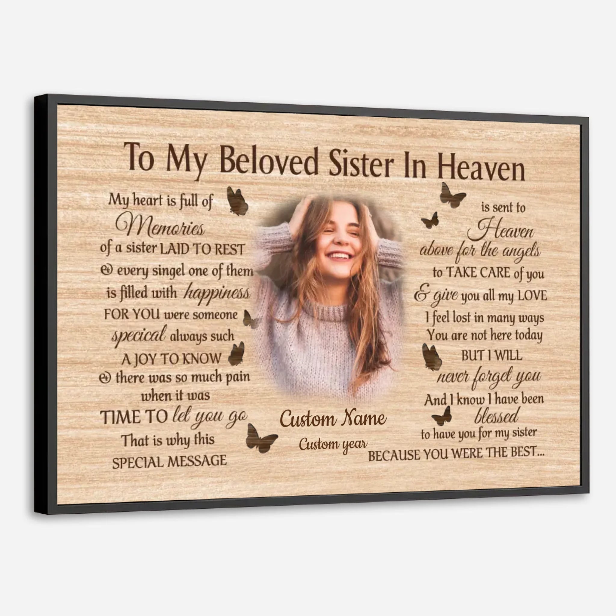 Customizable Poster – In Loving Memory of a Sister in Heaven - 89Prints