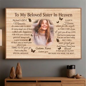 Customizable Poster – In Loving Memory of a Sister in Heaven - 89Prints
