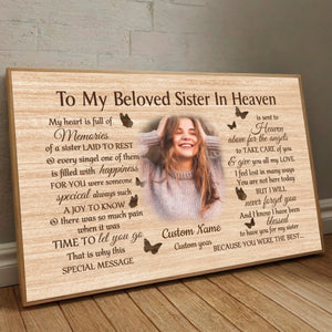 Customizable Poster – In Loving Memory of a Sister in Heaven - 89Prints