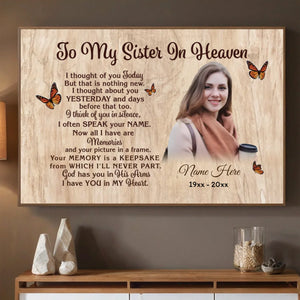 Personalized Tribute for My Sister – A Custom Poster of Love and Memory - 89Prints