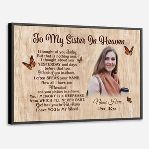 Personalized Tribute for My Sister – A Custom Poster of Love and Memory - 89Prints