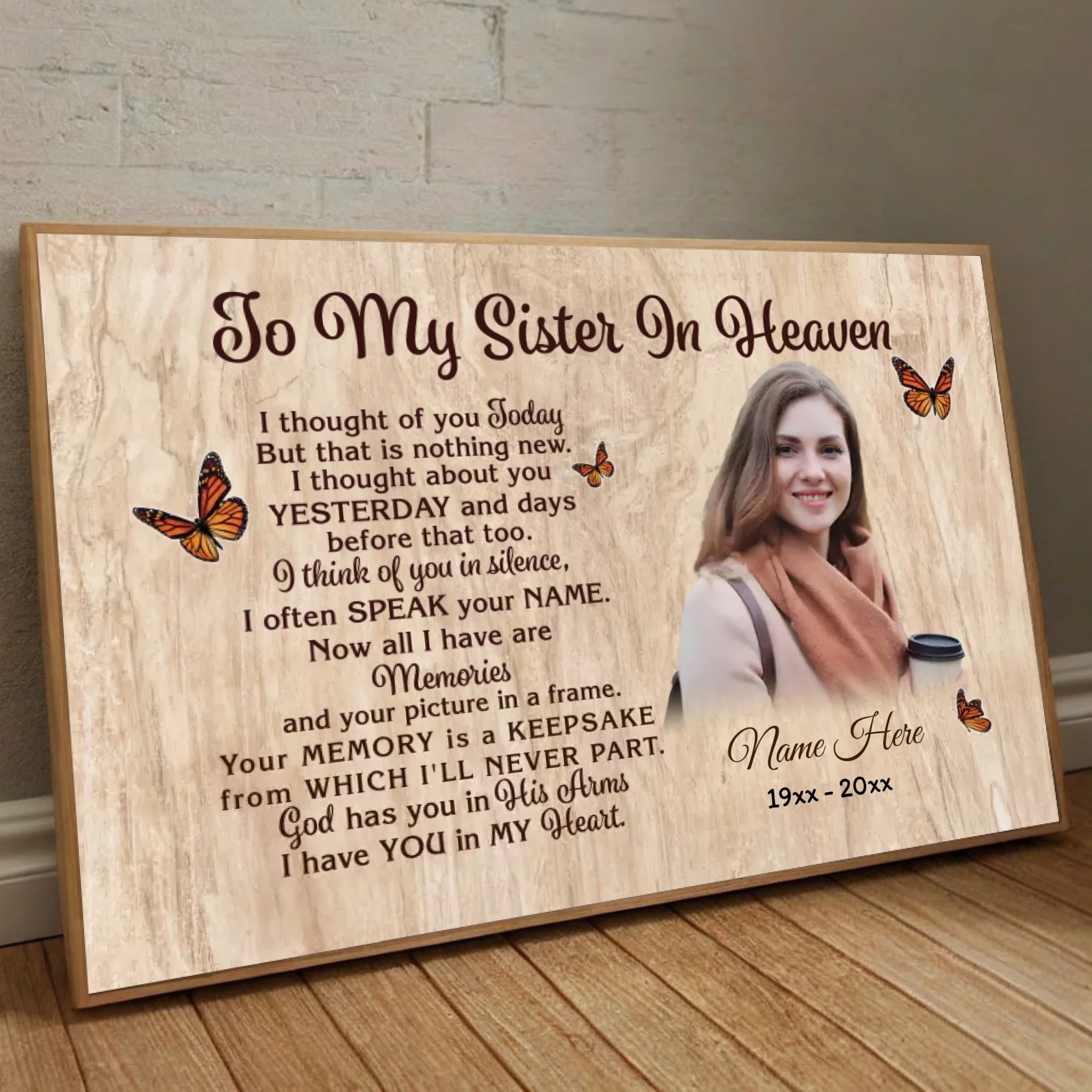 Personalized Tribute for My Sister – A Custom Poster of Love and Memory - 89Prints