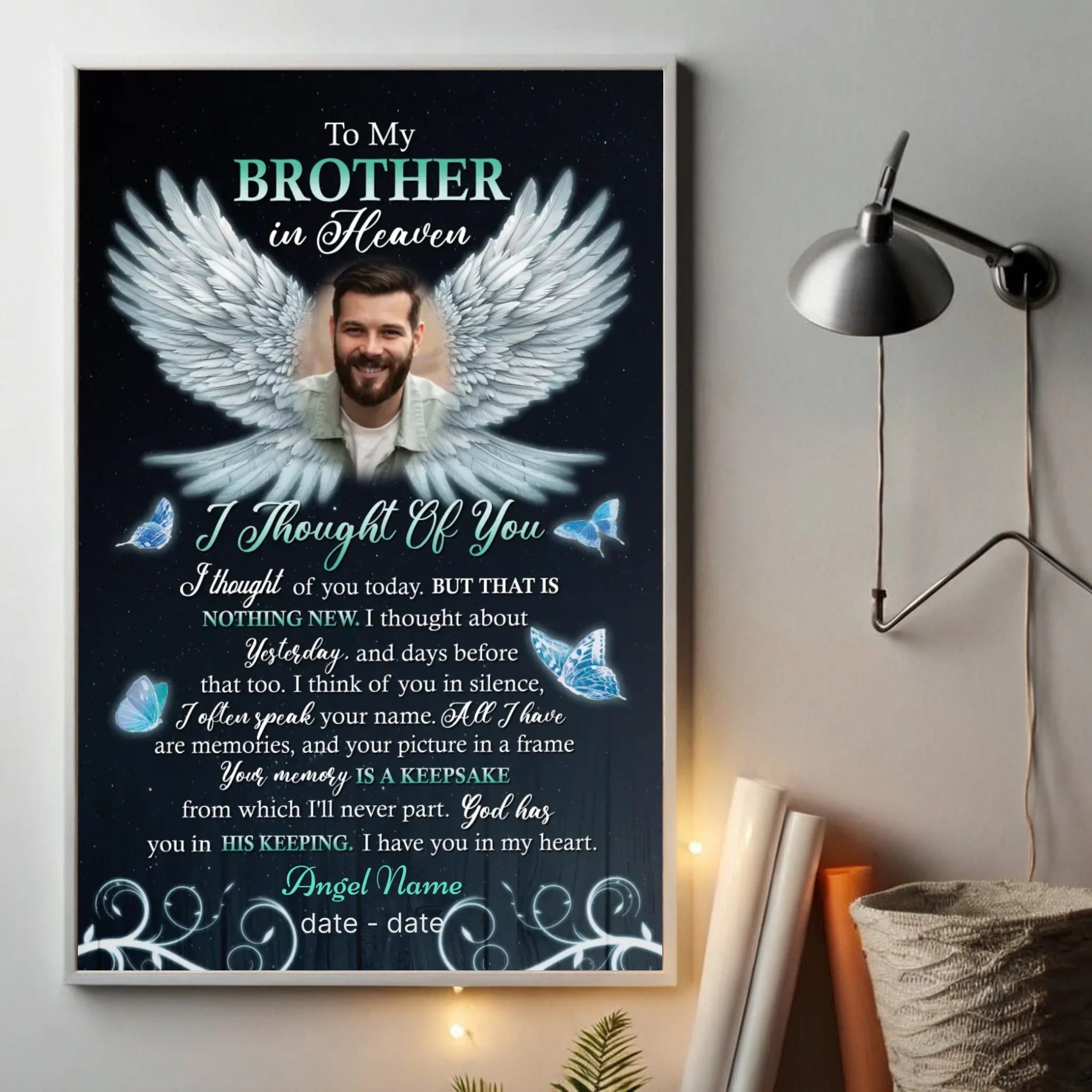 Personalized Memorial Poster – In Loving Memory of Brother/Sister - 89Prints