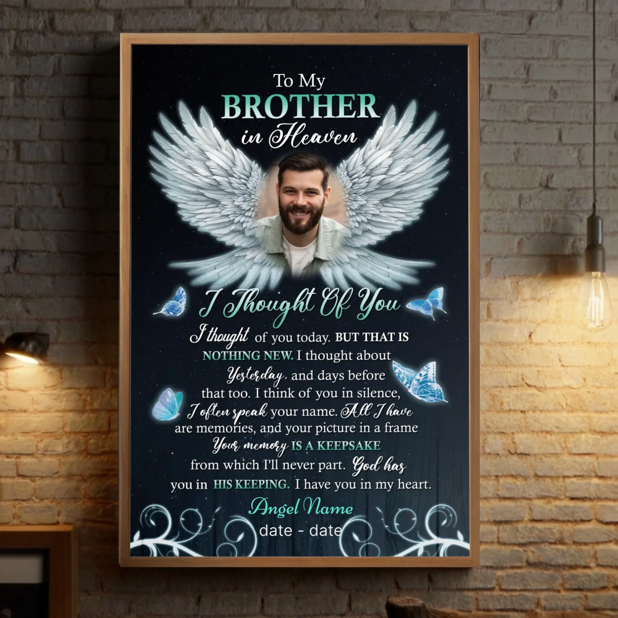Personalized Memorial Poster – In Loving Memory of Brother/Sister - 89Prints