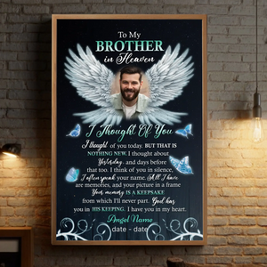 Personalized Memorial Poster – In Loving Memory of Brother/Sister - 89Prints