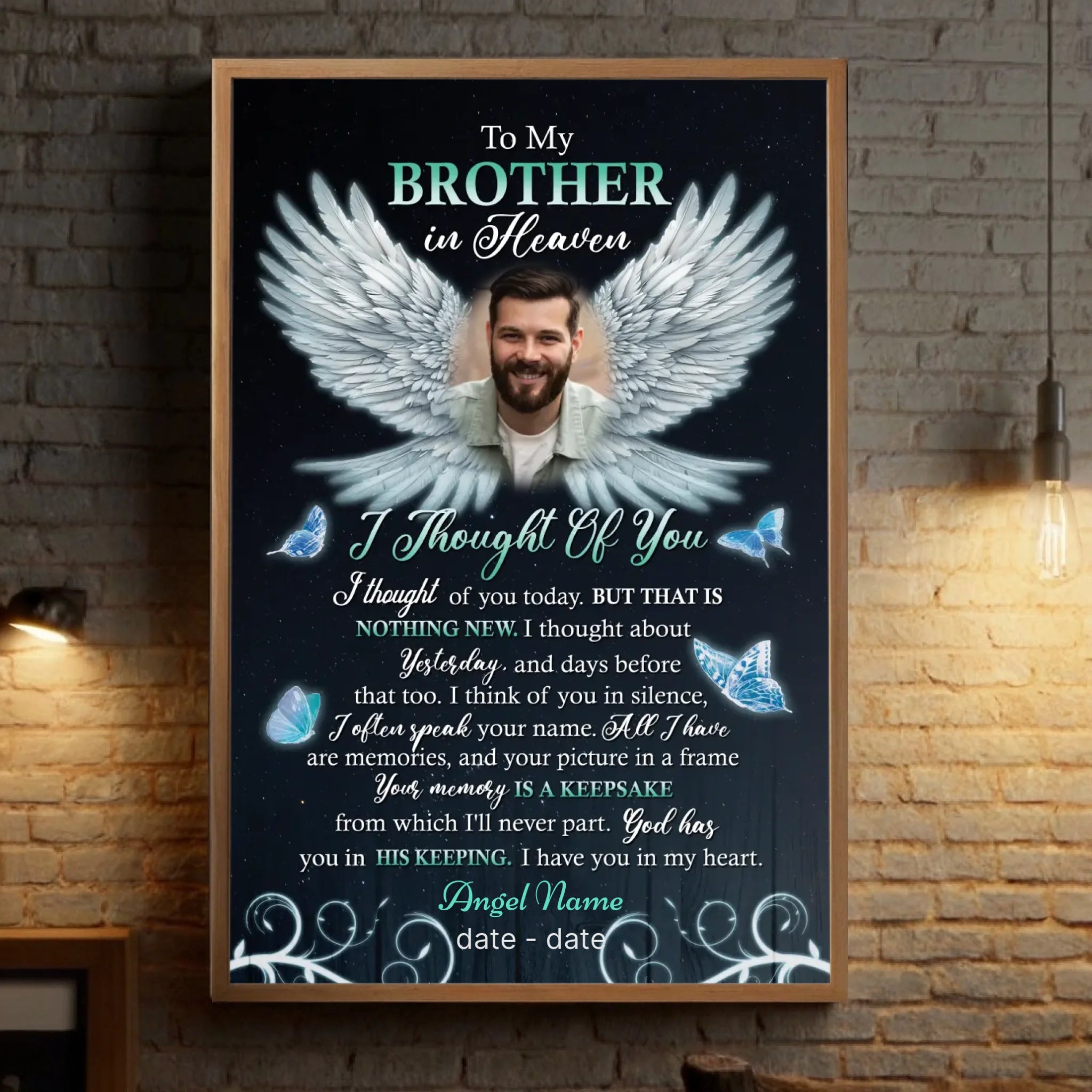 Personalized Memorial Poster – In Loving Memory of Brother/Sister - 89Prints