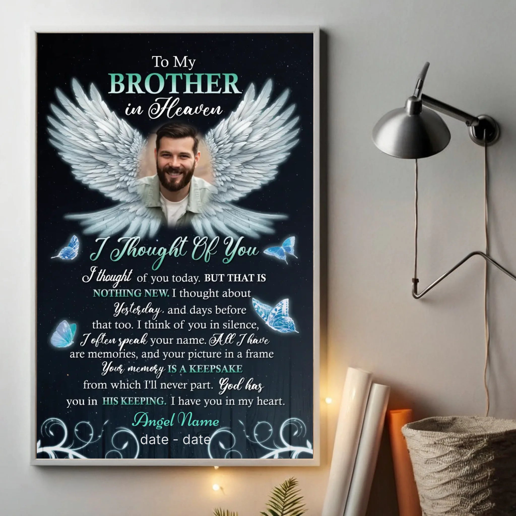 Personalized Memorial Poster – In Loving Memory of Brother/Sister - 89Prints