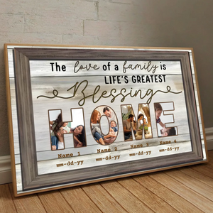 Personalized Family Photo Poster – Home Is Where Our Story Begins - 89Prints