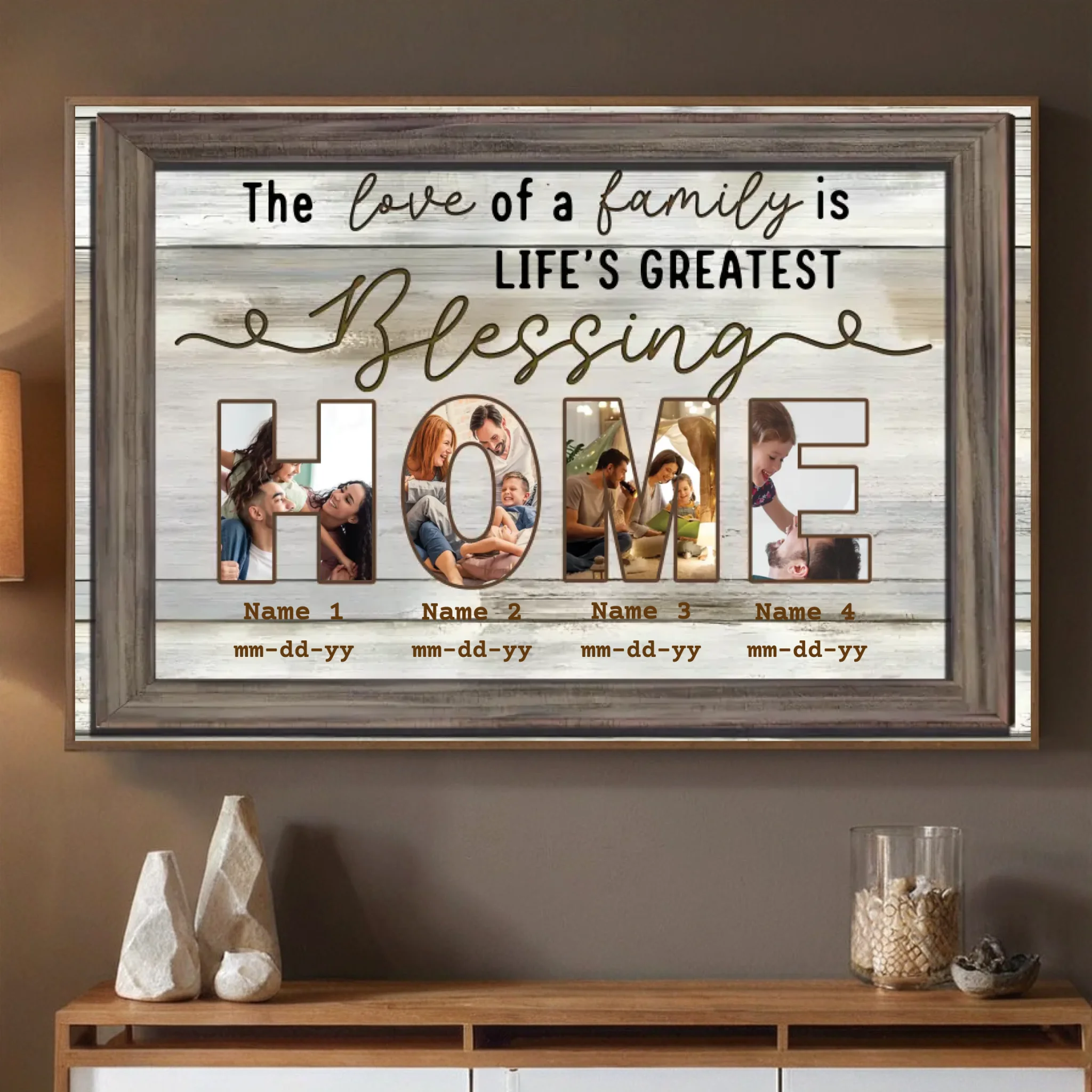 Personalized Family Photo Poster – Home Is Where Our Story Begins - 89Prints