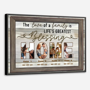 Personalized Family Photo Poster – Home Is Where Our Story Begins - 89Prints