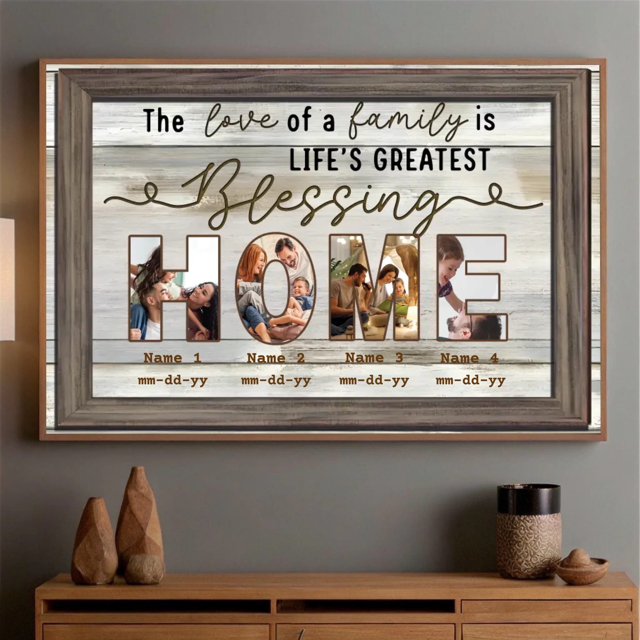 Personalized Family Photo Poster – Home Is Where Our Story Begins - 89Prints