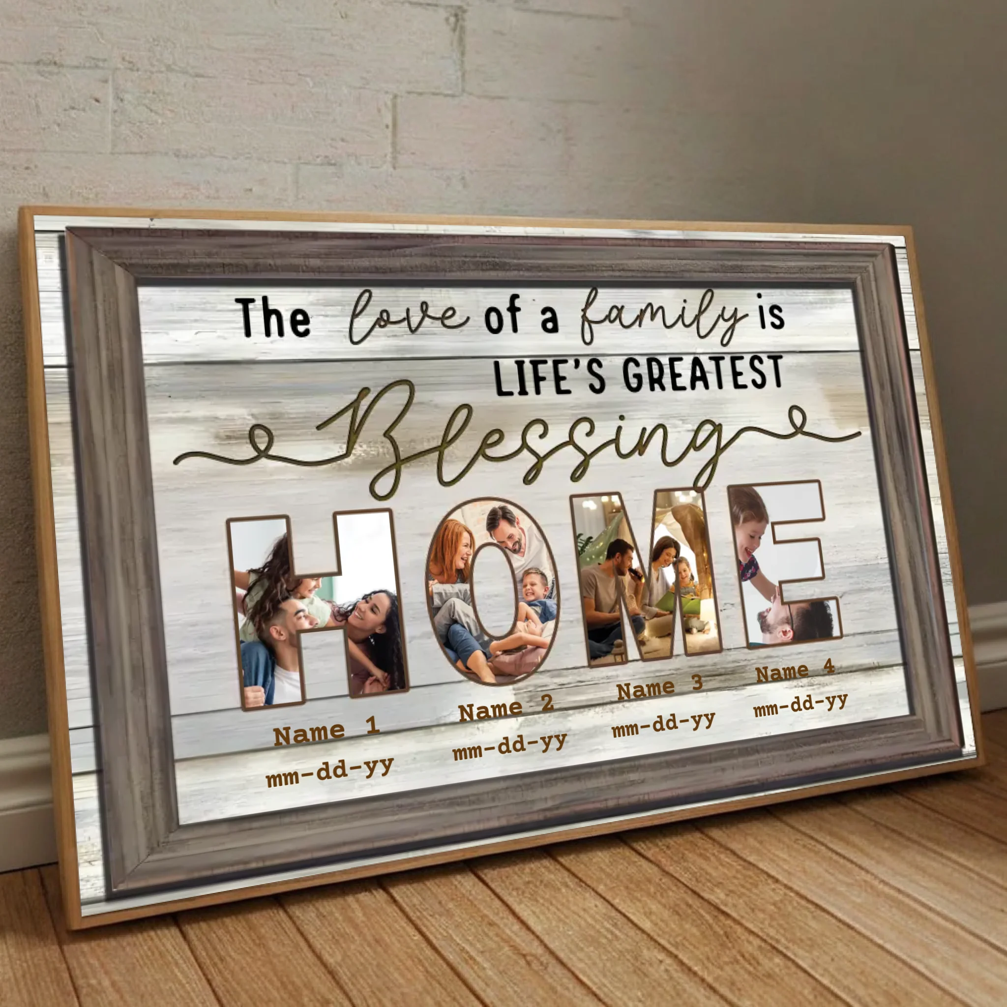 Personalized Family Photo Poster – Home Is Where Our Story Begins - 89Prints