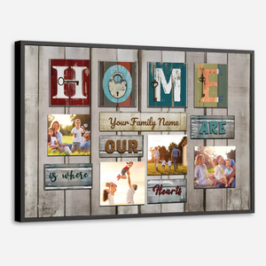 Customizable “Home is Where Our Hearts Are” Family Poster - 89Prints