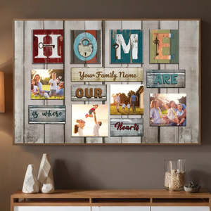 Customizable “Home is Where Our Hearts Are” Family Poster - 89Prints