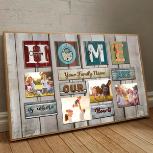 Customizable “Home is Where Our Hearts Are” Family Poster - 89Prints