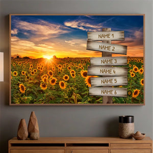 Custom Family Poster with Sunflowers – A Symbol of Unity and Joy - 89Prints