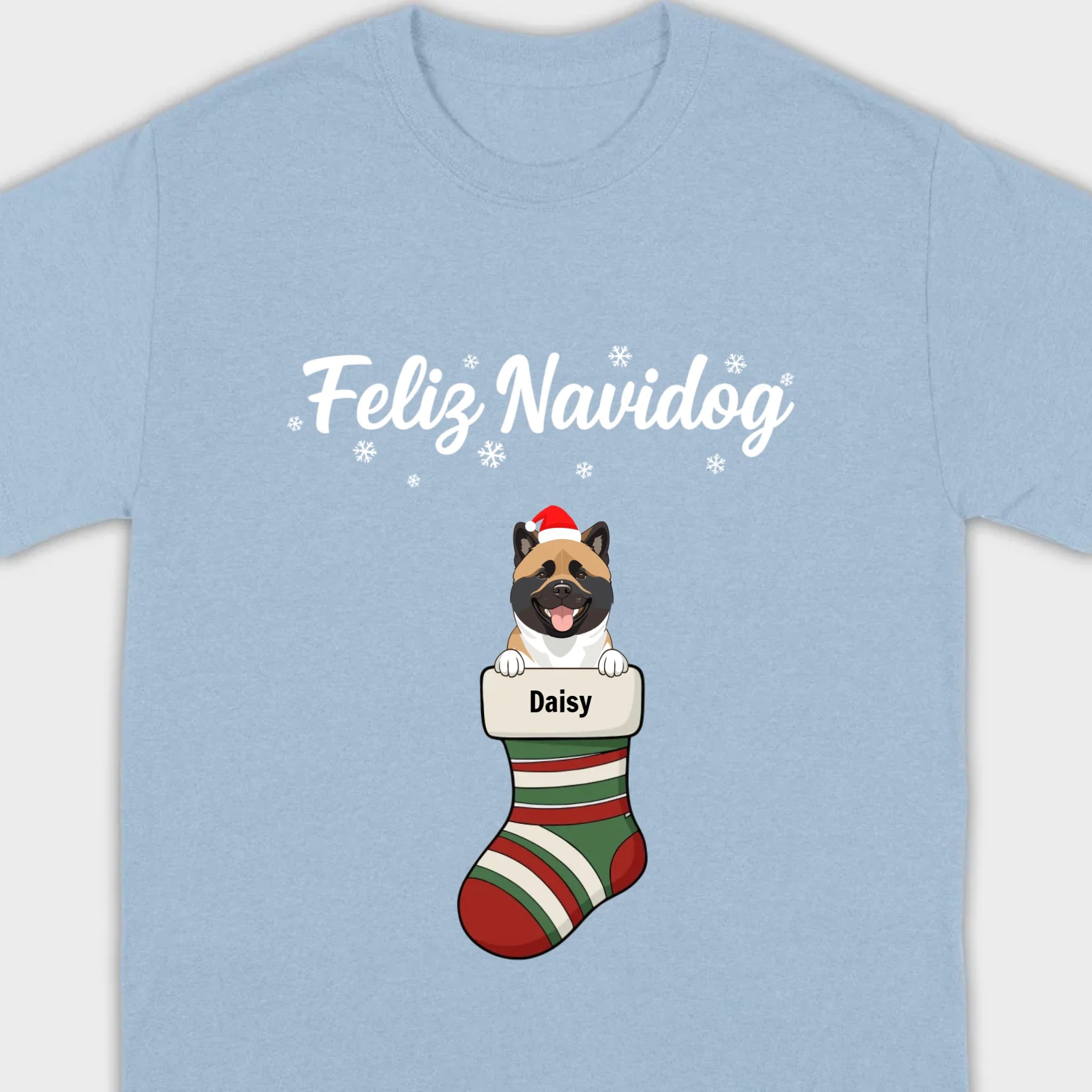 Personalized Christmas Dog Shirt – Feliz Navidog Holiday Tee - 89Prints