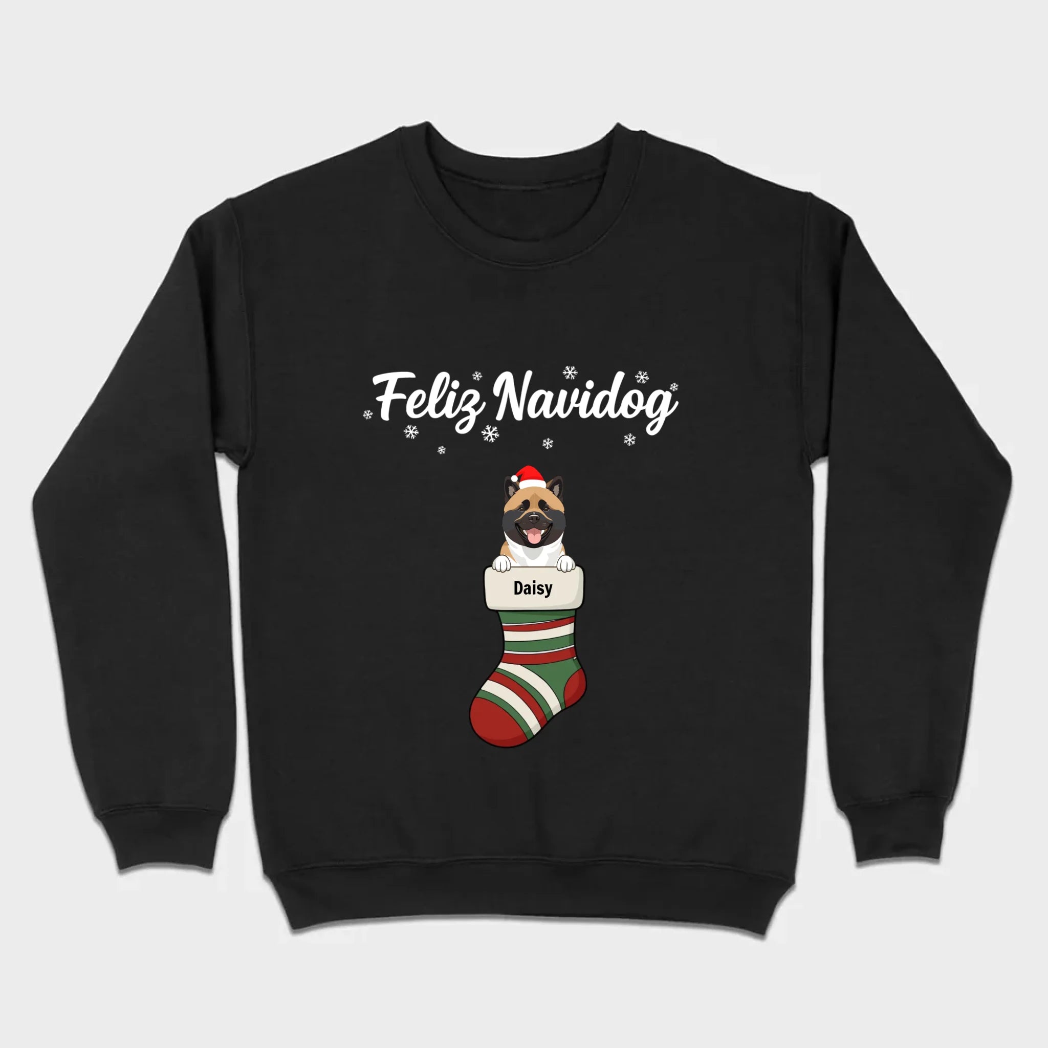 Personalized Christmas Dog Shirt – Feliz Navidog Holiday Tee - 89Prints
