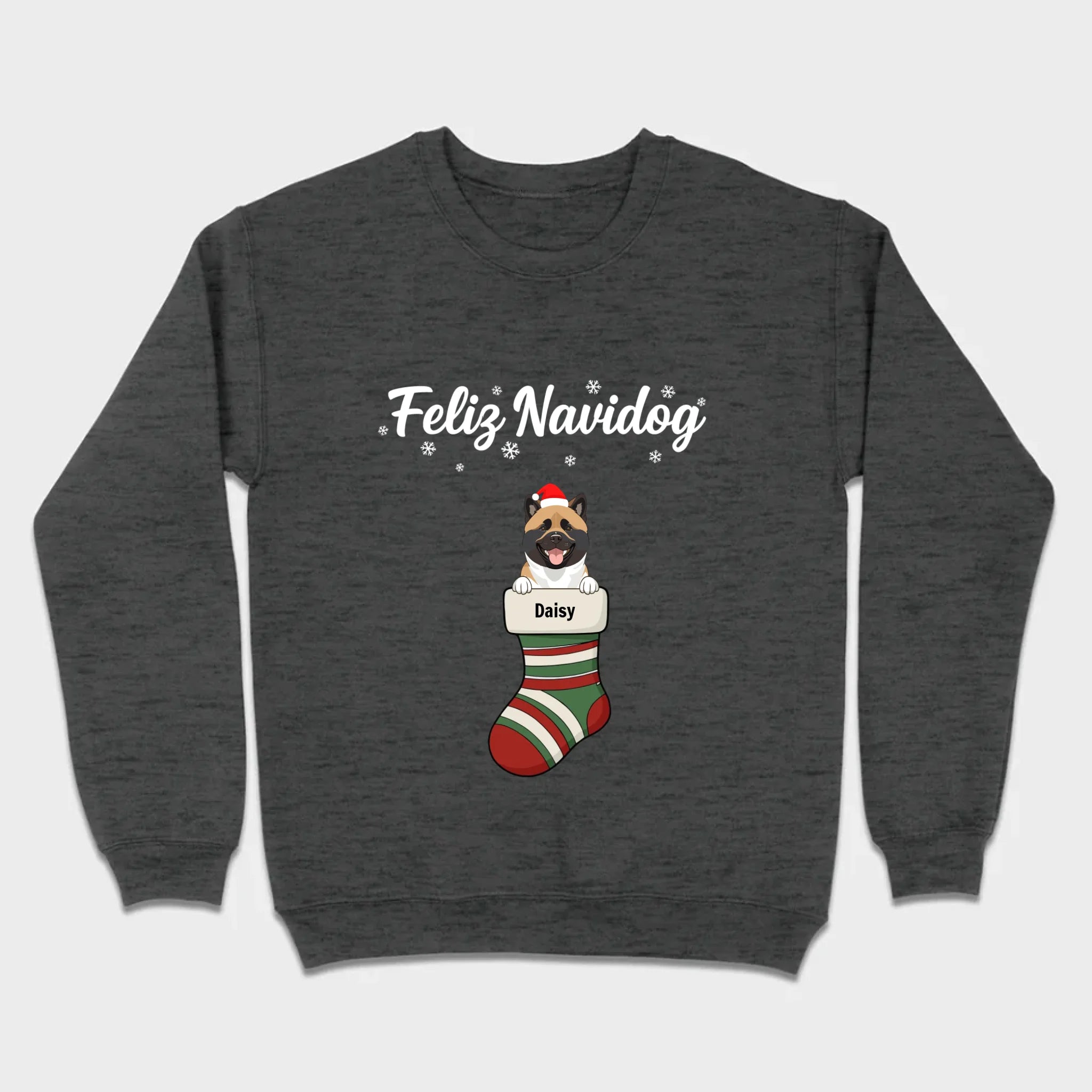 Personalized Christmas Dog Shirt – Feliz Navidog Holiday Tee - 89Prints