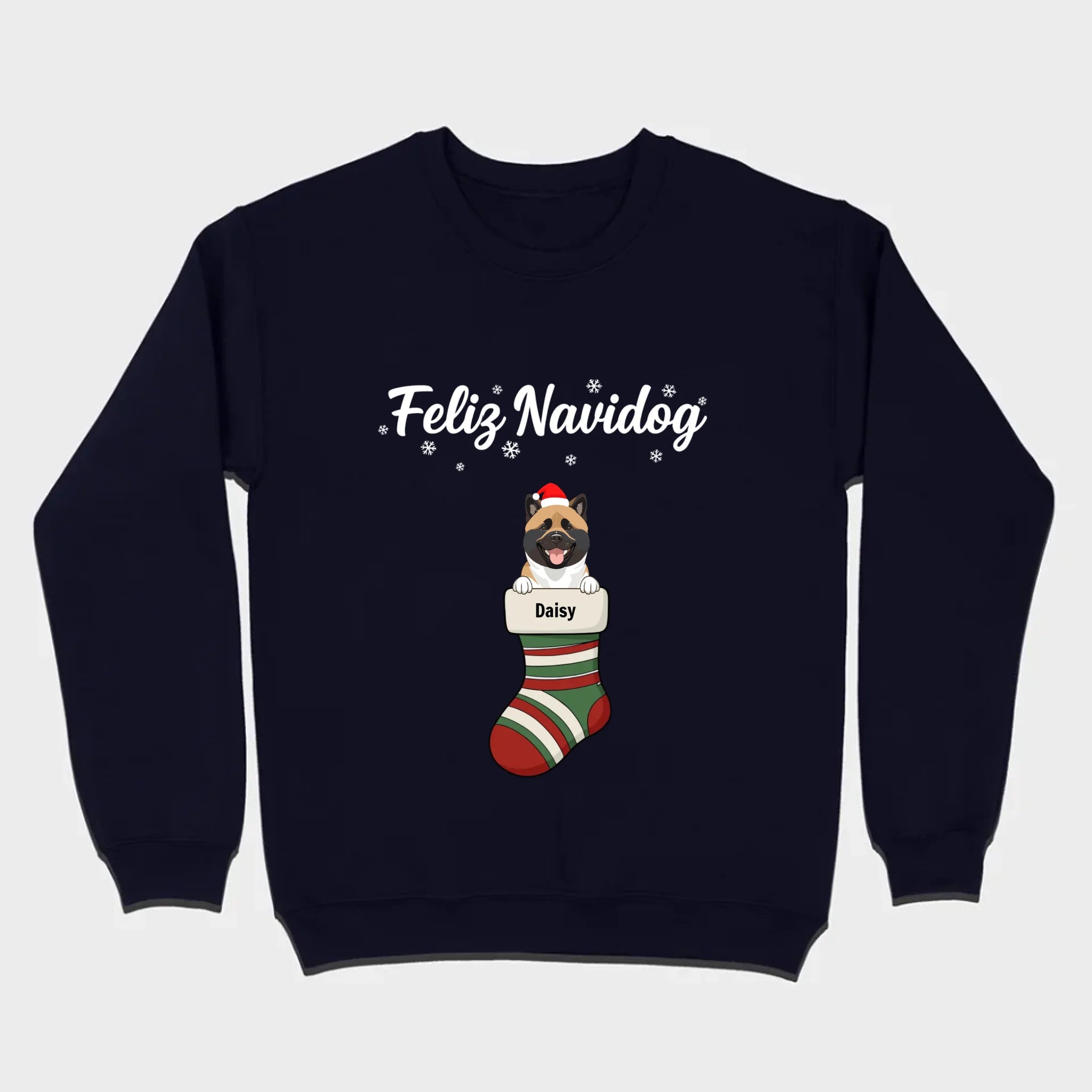 Personalized Christmas Dog Shirt – Feliz Navidog Holiday Tee - 89Prints