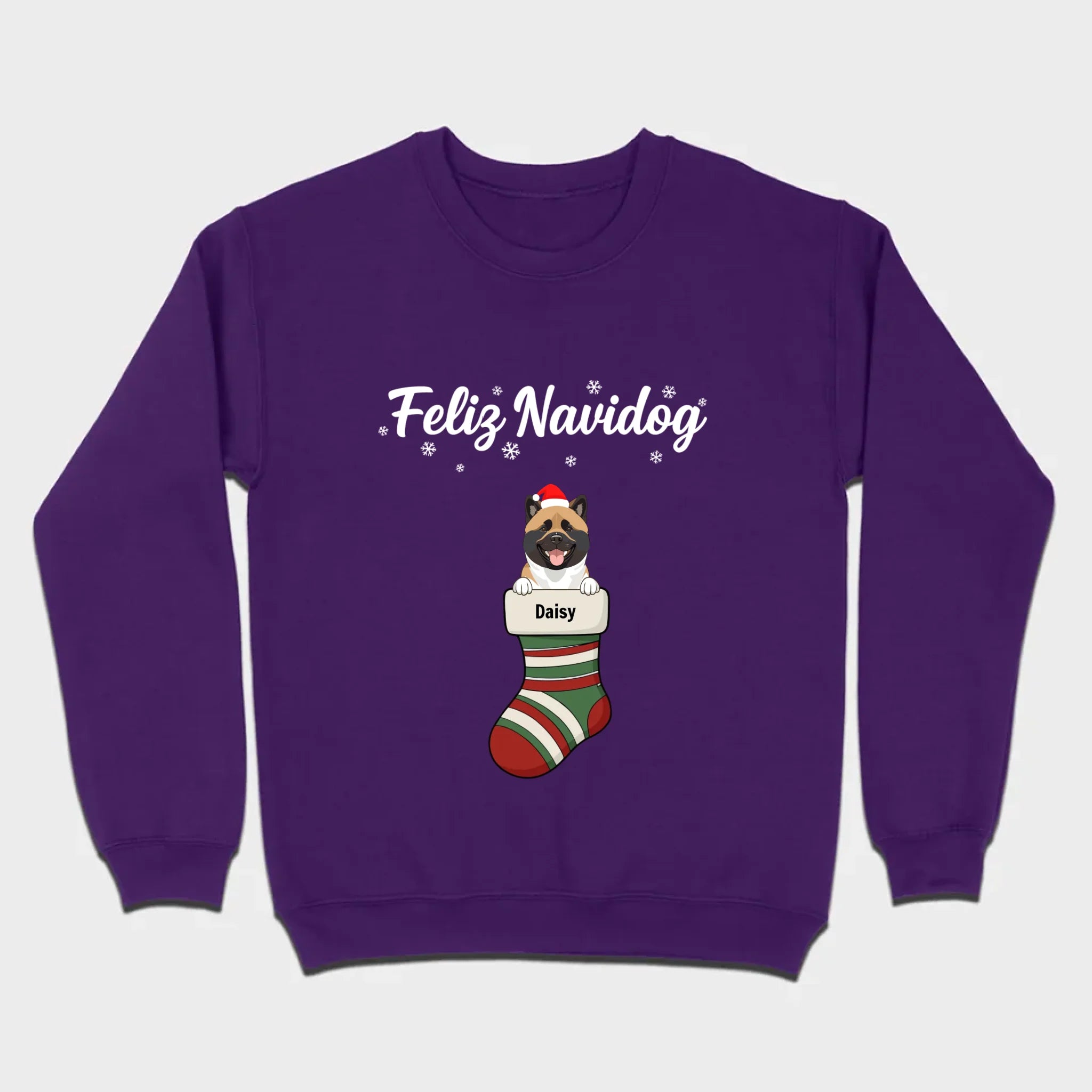Personalized Christmas Dog Shirt – Feliz Navidog Holiday Tee - 89Prints
