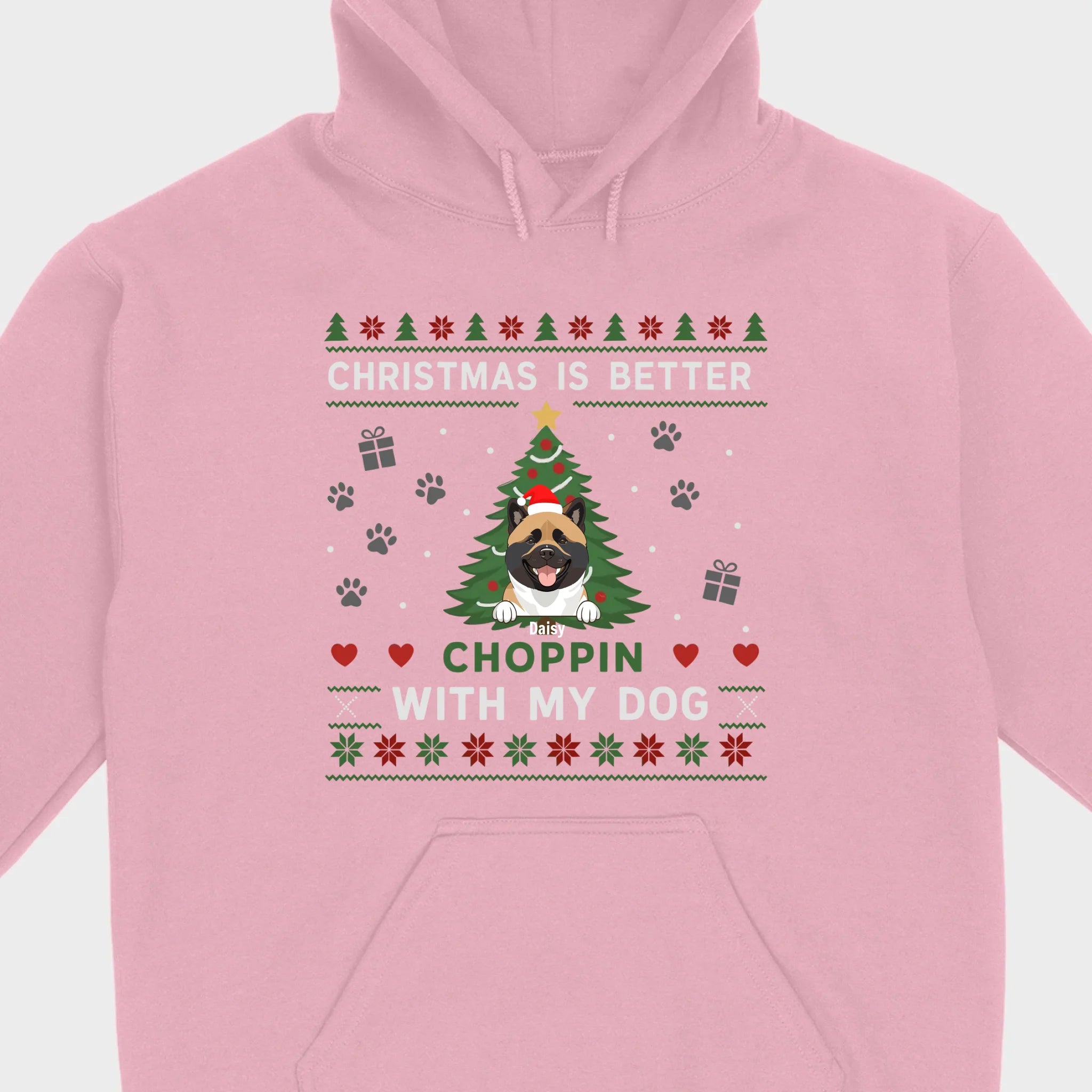 Custom Dog Holiday Tee Christmas is Better Choppin with My Dog - 89Prints