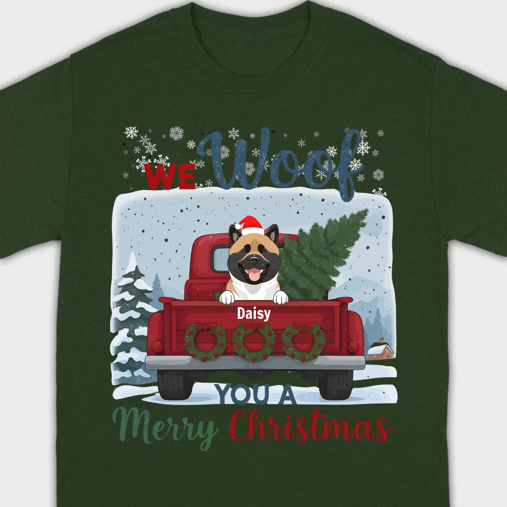 Holiday Dog Apparel – We Woof Merry Christmas Tee - 89Prints