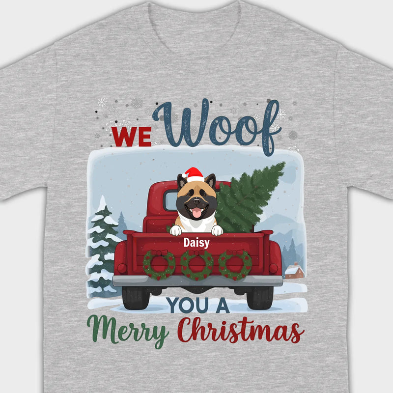Holiday Dog Apparel – We Woof Merry Christmas Tee - 89Prints