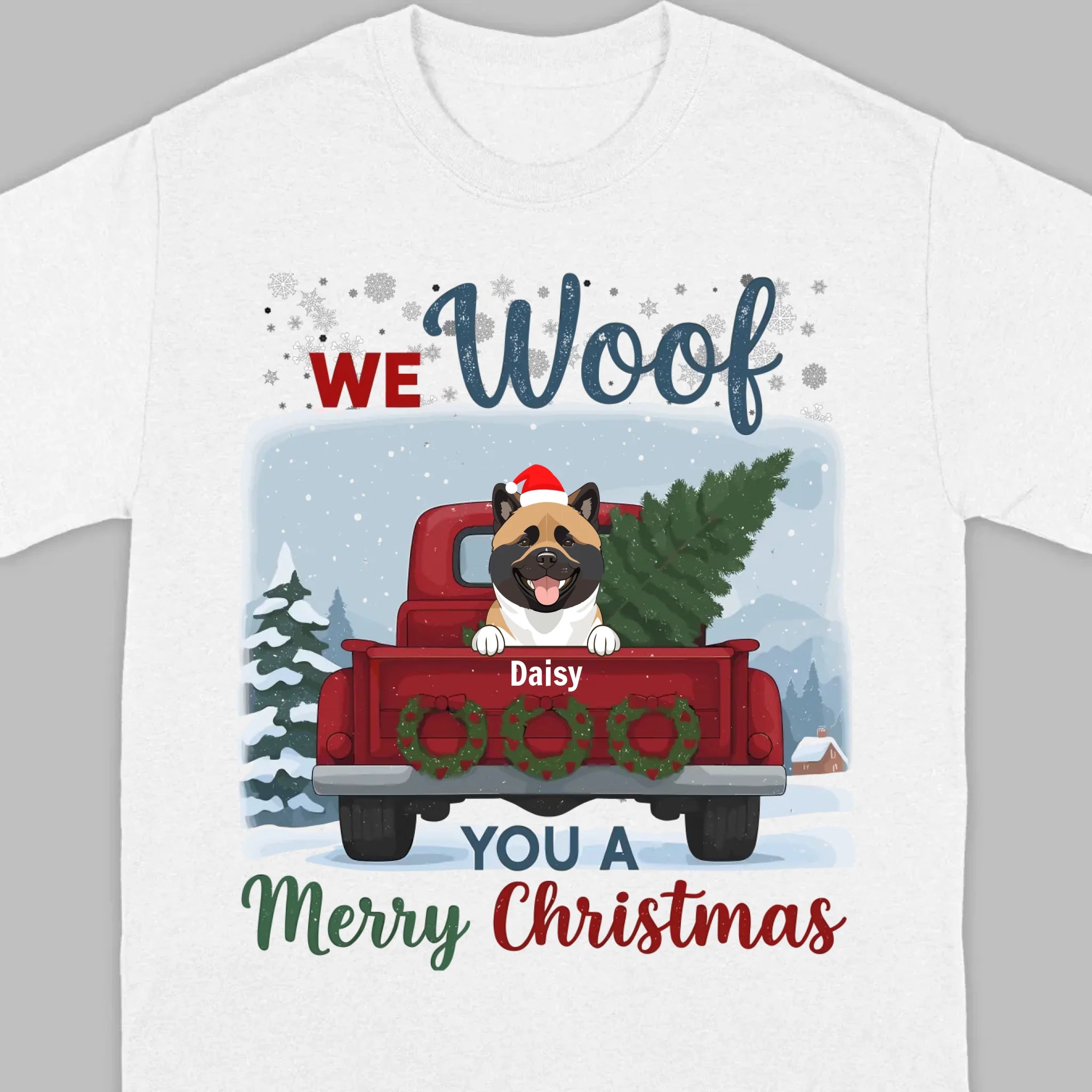 Holiday Dog Apparel – We Woof Merry Christmas Tee - 89Prints