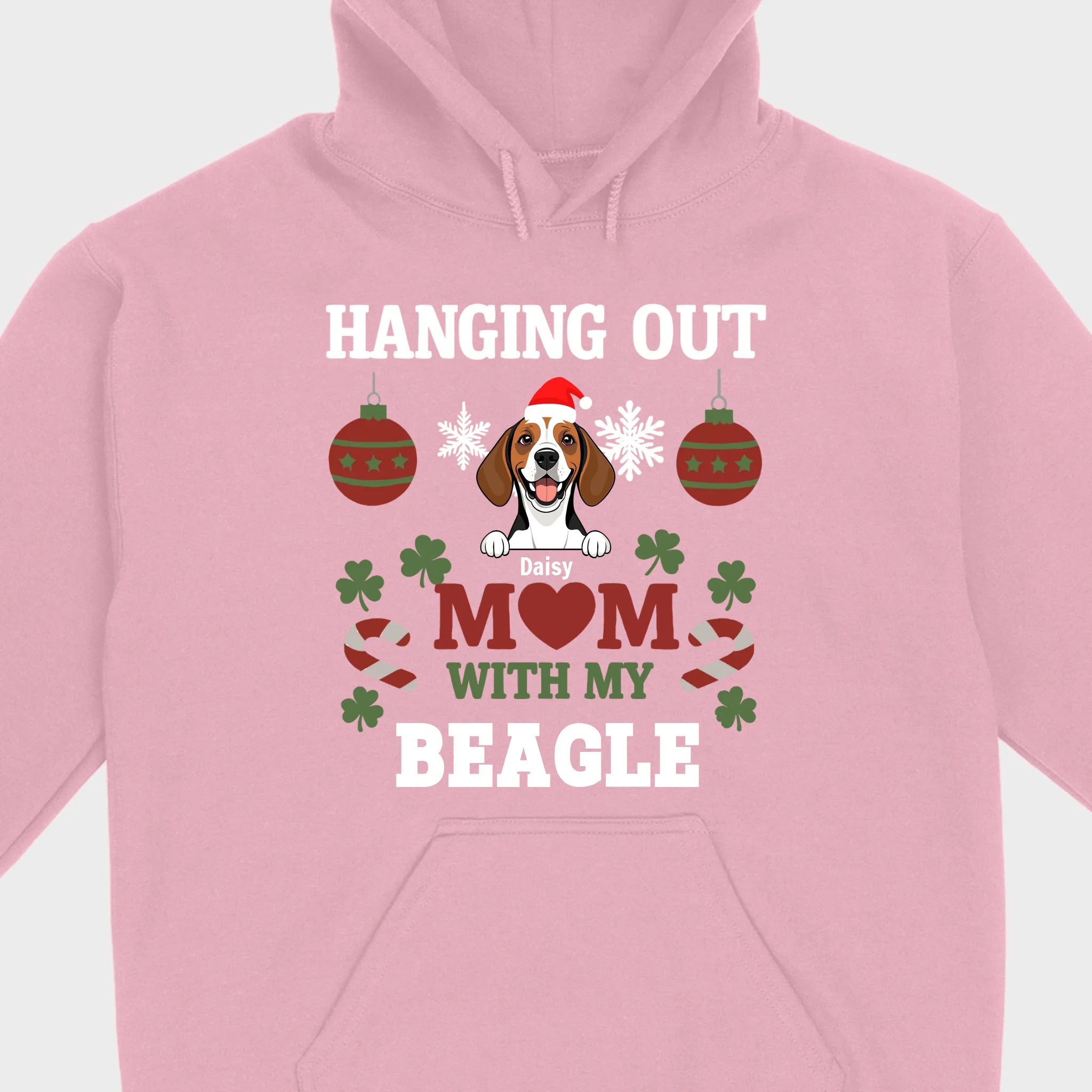 Custom Beagle Lover Tee – Hanging Out With My Beagle Christmas Shirt -89Prints