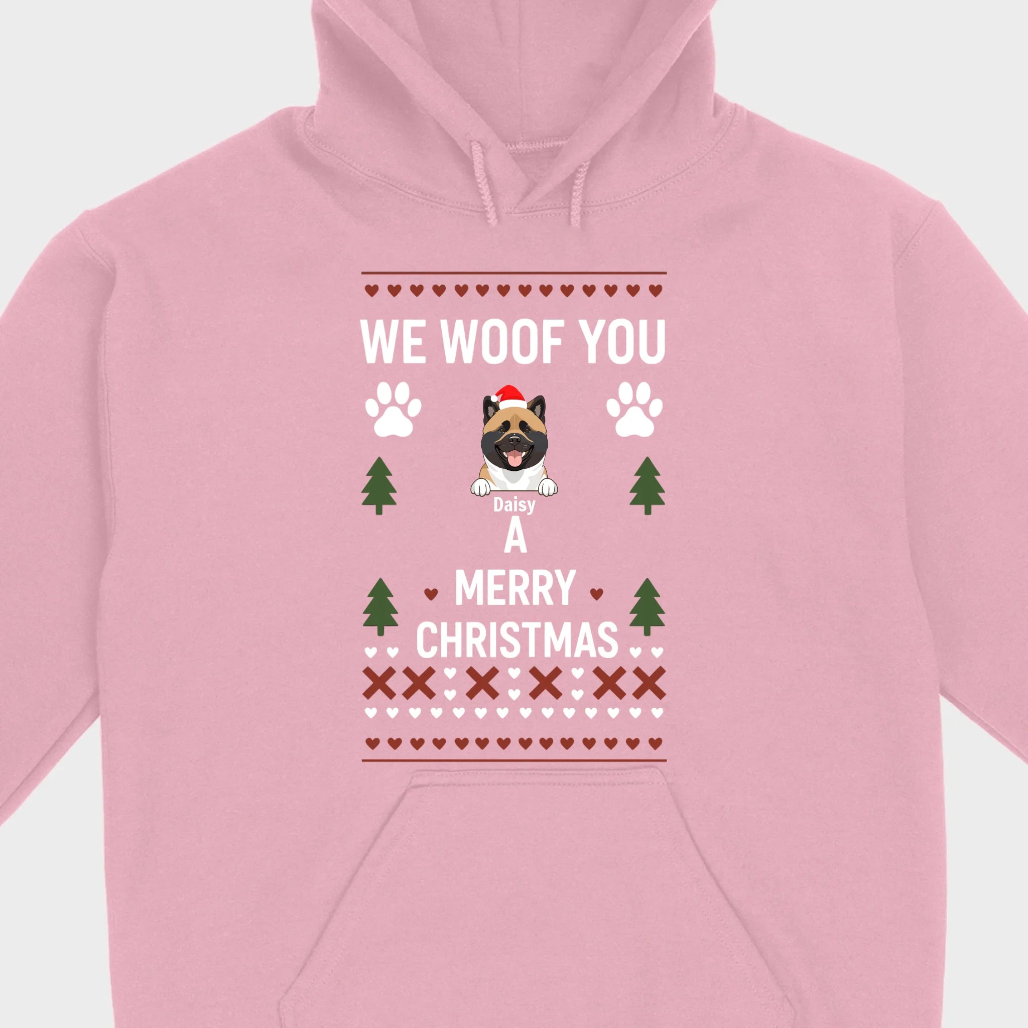 Custom Dog Christmas Shirt – We Woof You A Merry Christmas Funny Holiday Tee - 89Prints