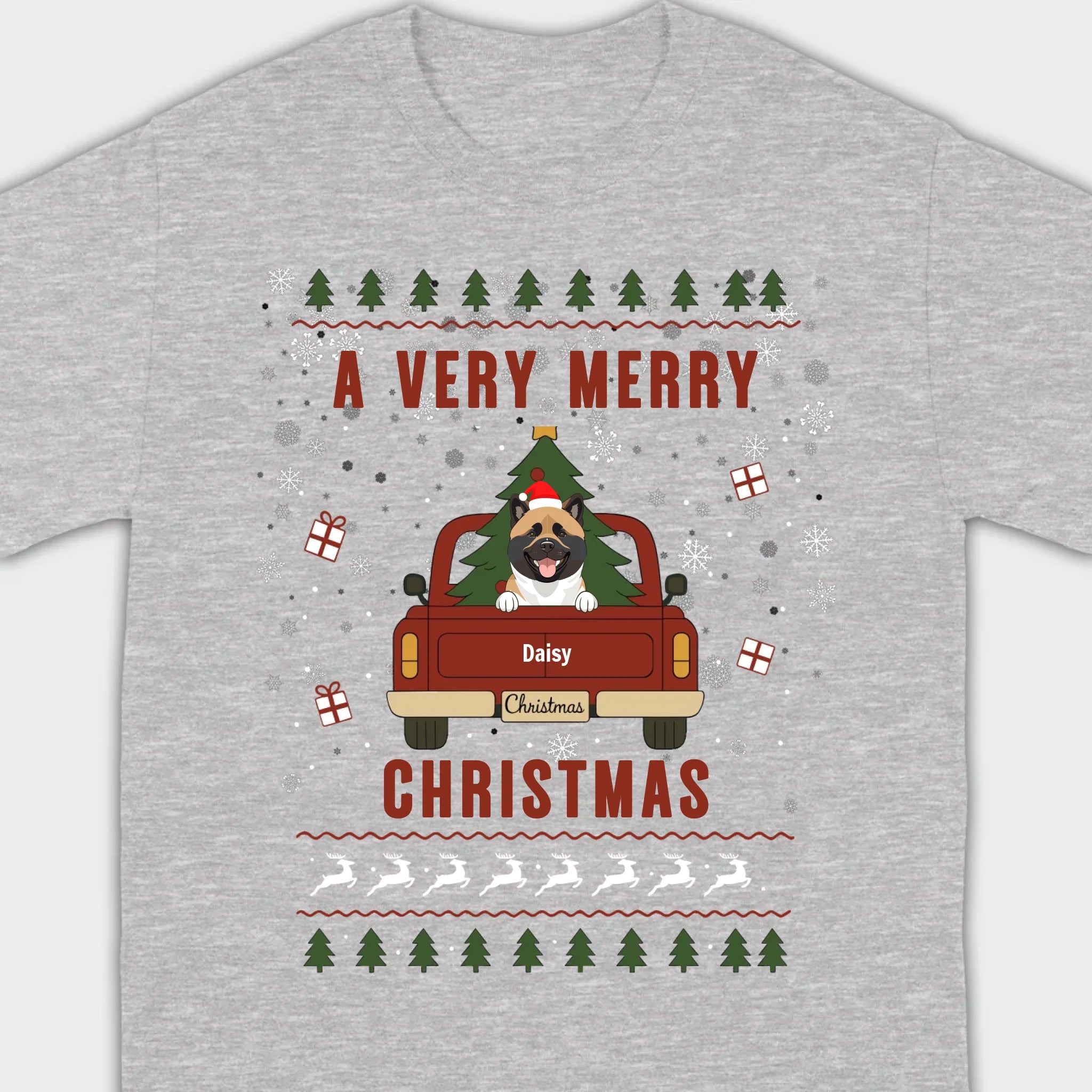 Dog Lover Christmas Tee – A Very Merry Christmas with Your Pup - 89Prints