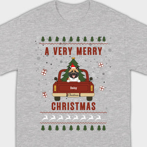 Dog Lover Christmas Tee – A Very Merry Christmas with Your Pup - 89Prints