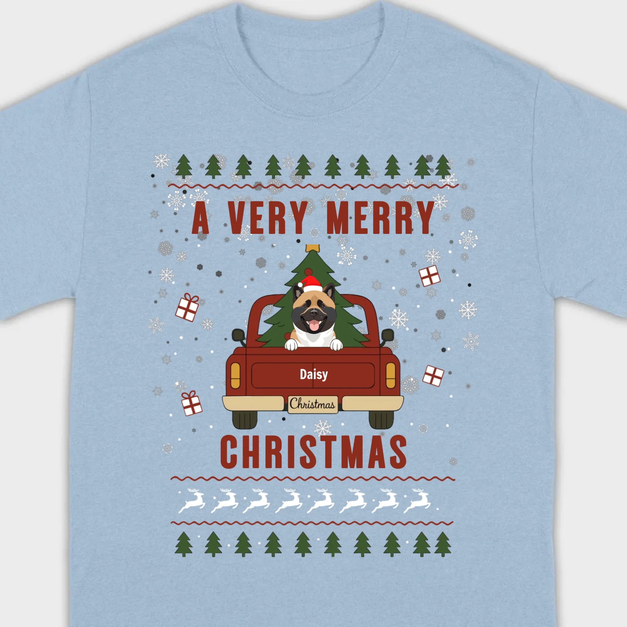 Dog Lover Christmas Tee – A Very Merry Christmas with Your Pup - 89Prints