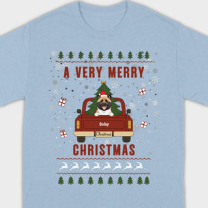 Dog Lover Christmas Tee – A Very Merry Christmas with Your Pup - 89Prints