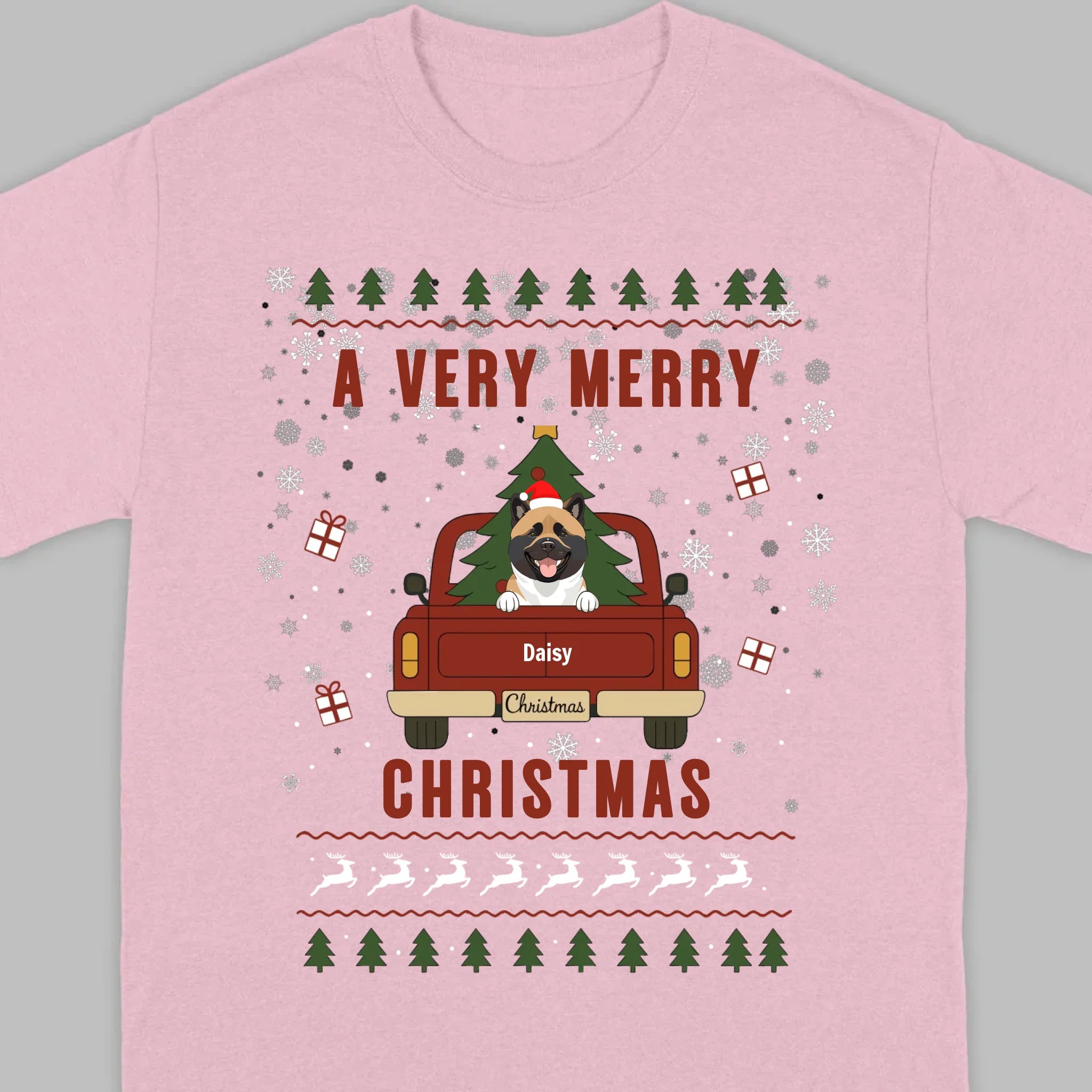 Dog Lover Christmas Tee – A Very Merry Christmas with Your Pup - 89Prints