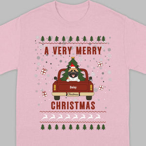 Dog Lover Christmas Tee – A Very Merry Christmas with Your Pup - 89Prints