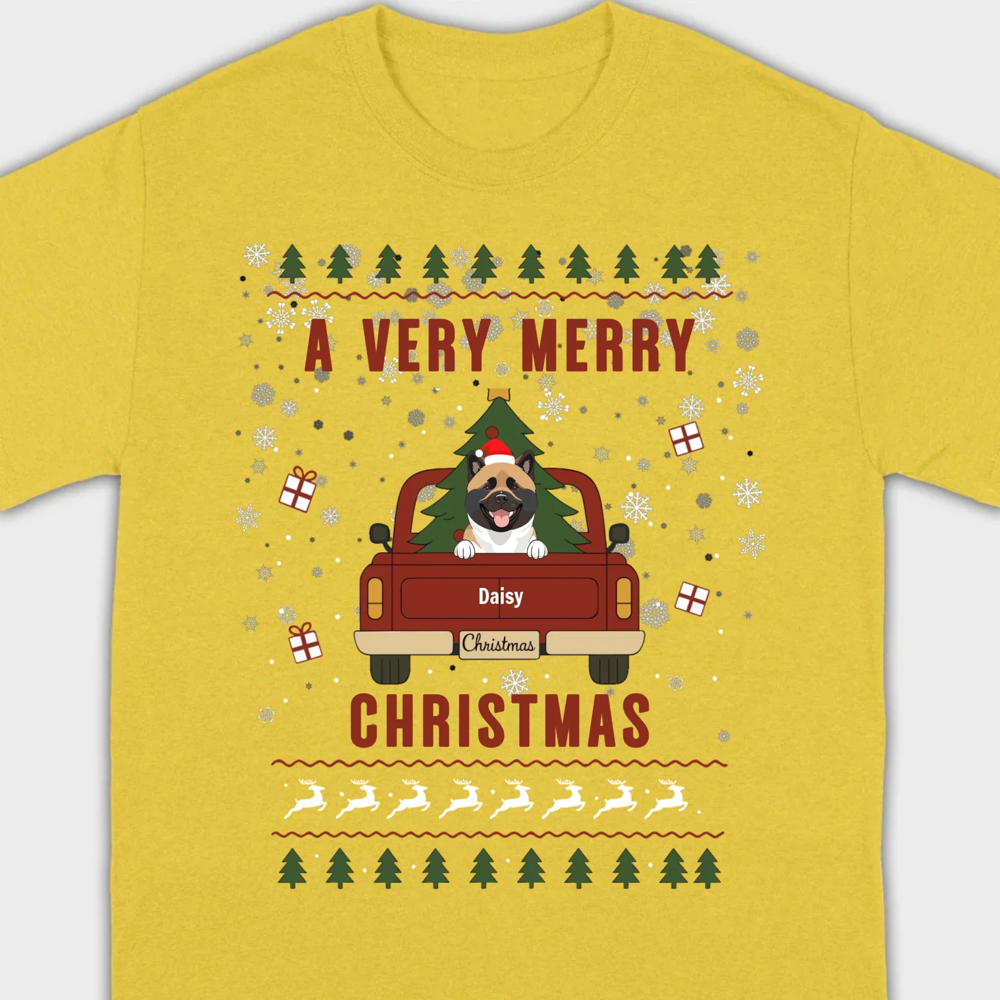 Dog Lover Christmas Tee – A Very Merry Christmas with Your Pup - 89Prints