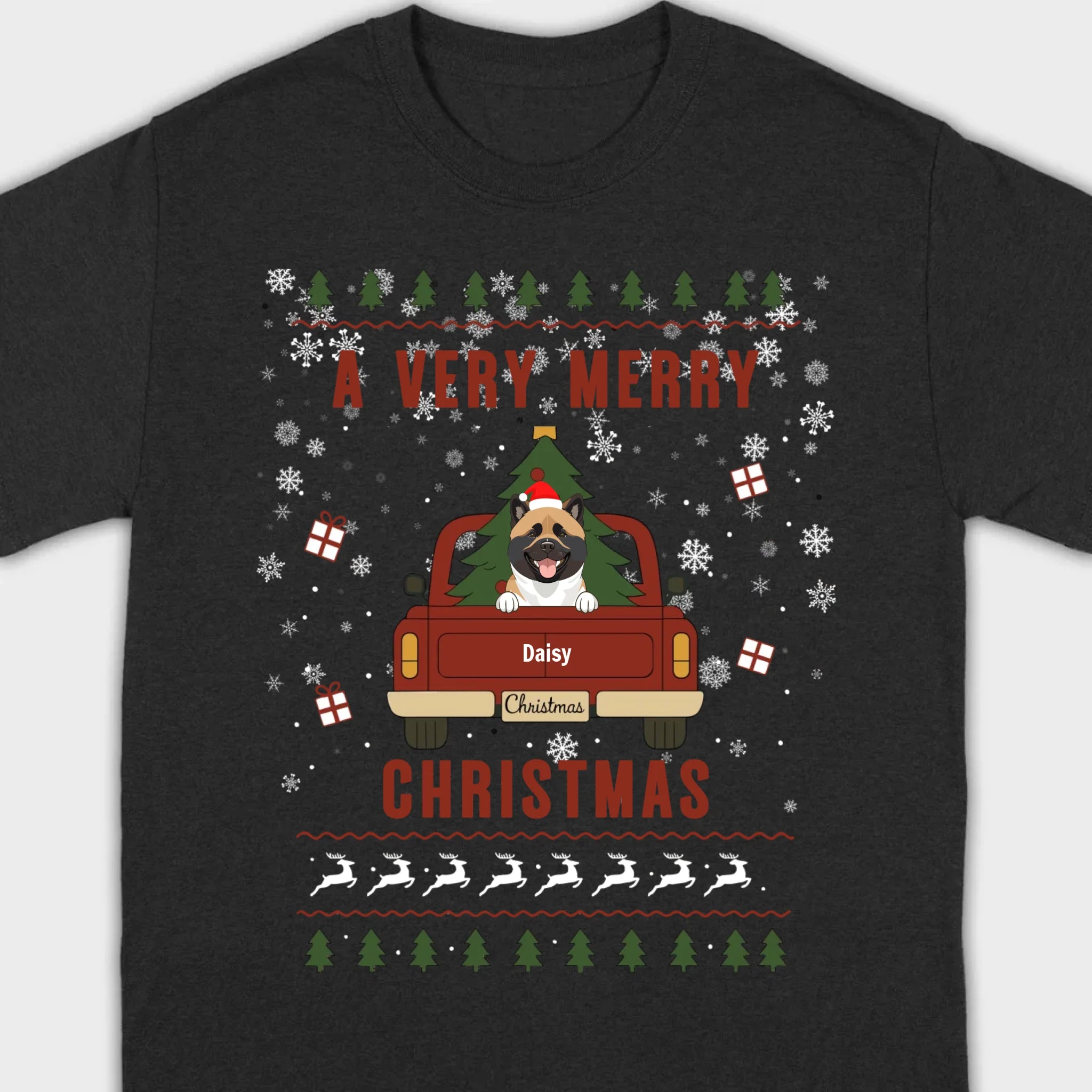 Dog Lover Christmas Tee – A Very Merry Christmas with Your Pup - 89Prints