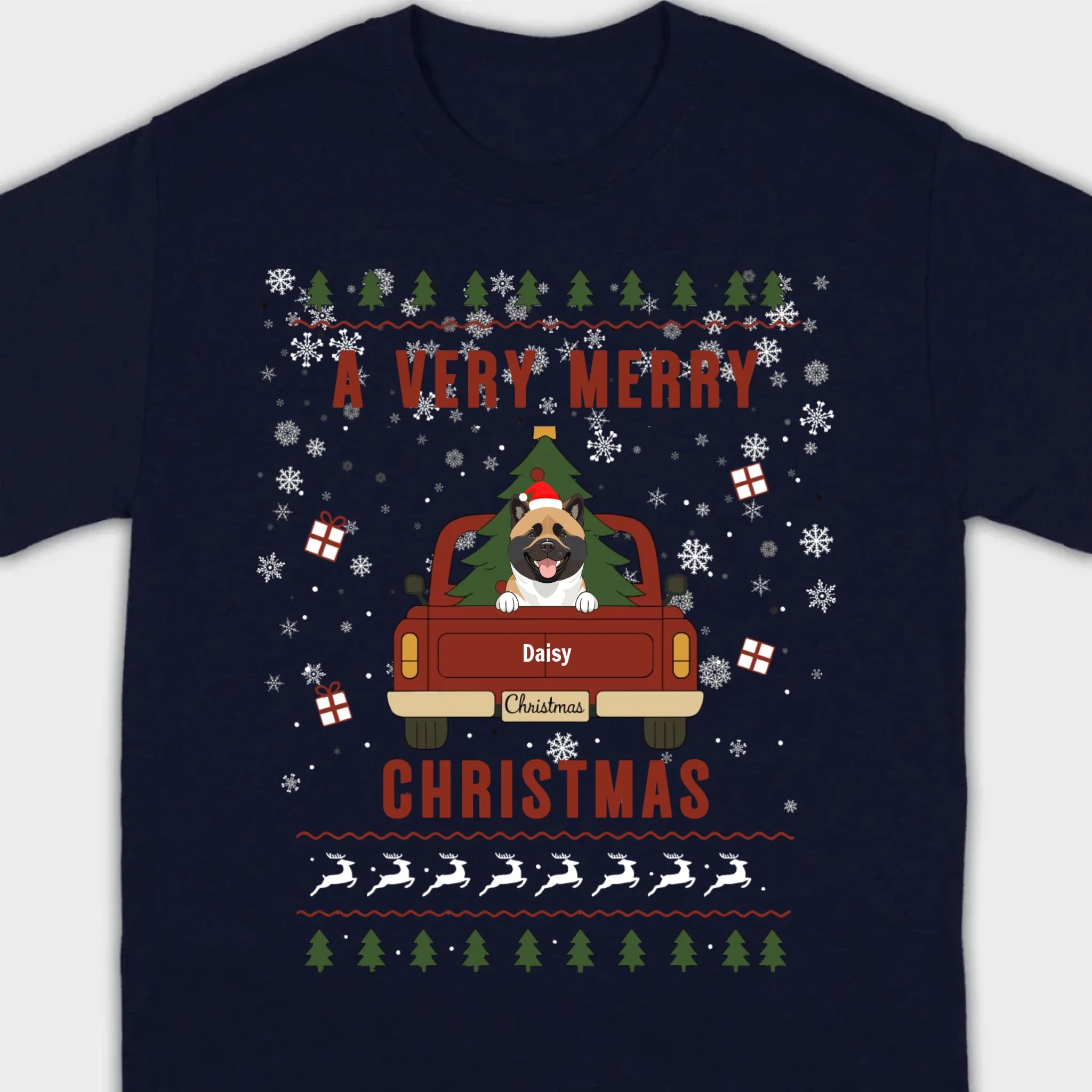 Dog Lover Christmas Tee – A Very Merry Christmas with Your Pup - 89Prints
