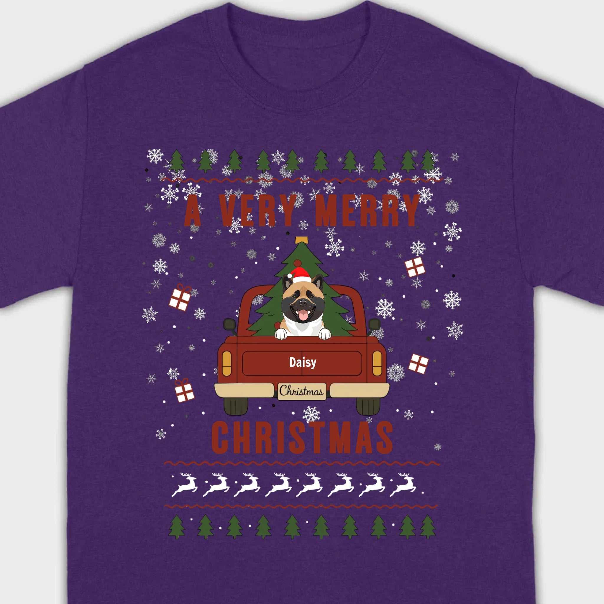 Dog Lover Christmas Tee – A Very Merry Christmas with Your Pup - 89Prints