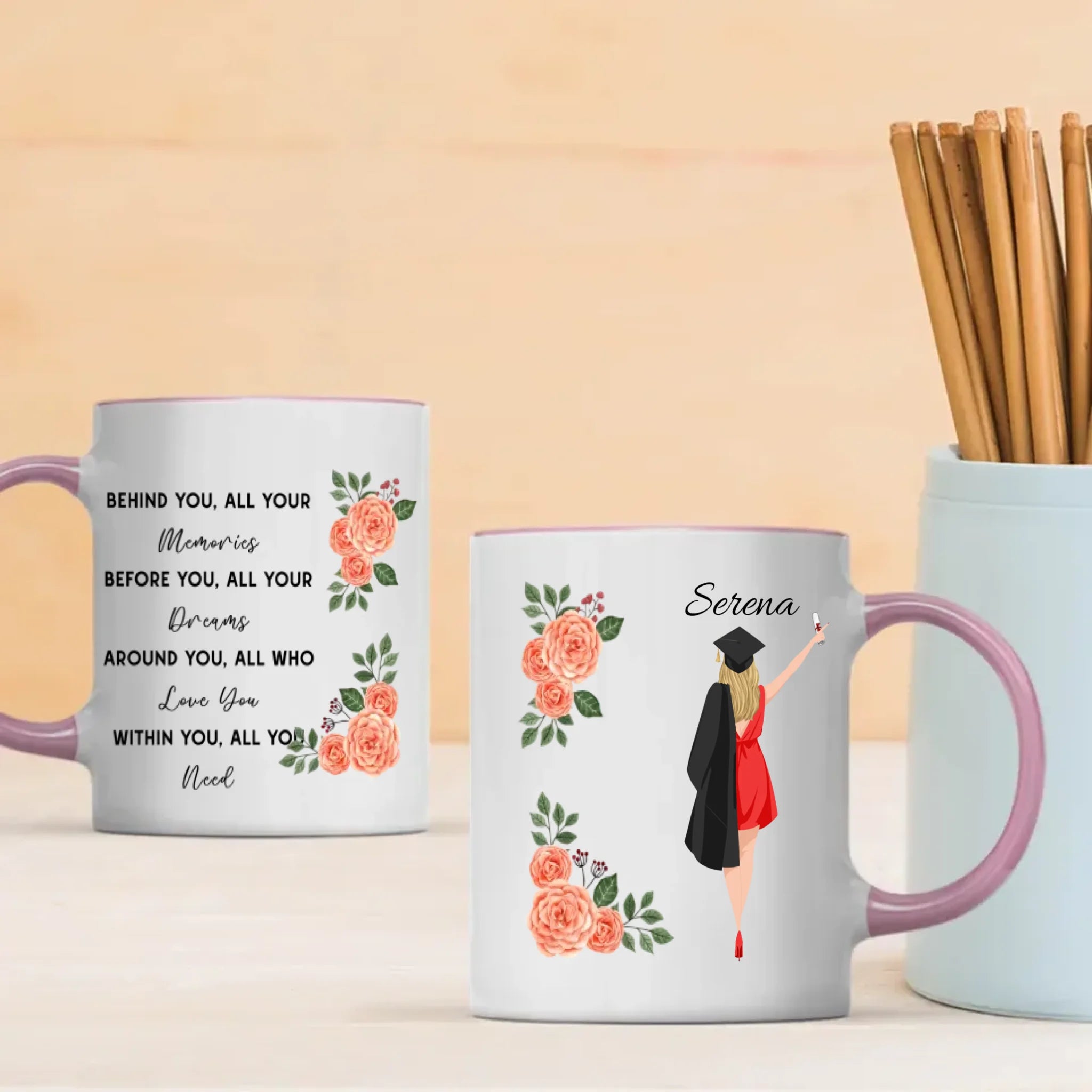 Before You, All Your Dreams – Personalized Graduation Mug of Hope, Luck & Pride | 89Prints